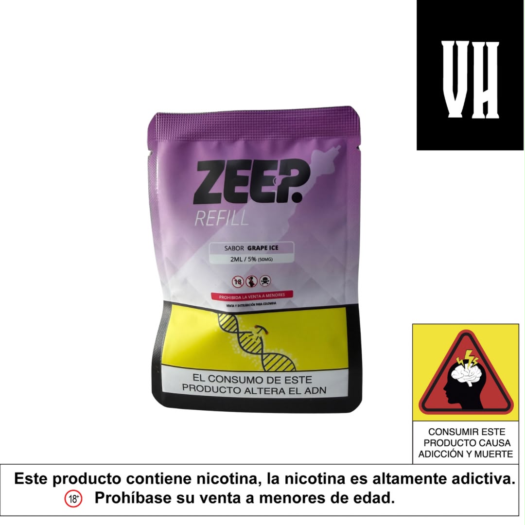 ZEEP RECARGA 2ML - GRAPE ICE