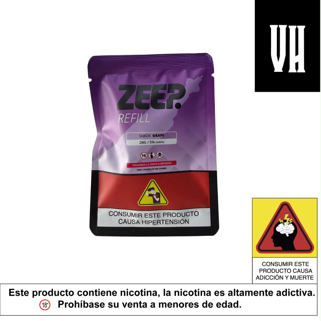 ZEEP RECARGA 2ML - GRAPE
